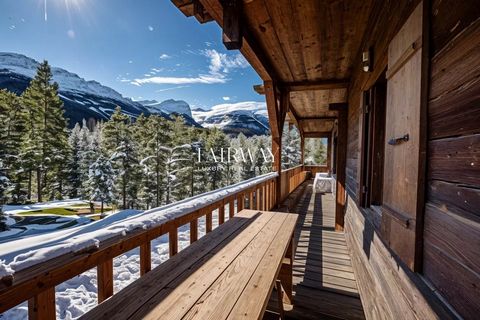 Authentic Savoyard Chalet with Panoramic View! Fairway Luxury Real Estate presents this exceptional chalet which, nestled on a sunny slope at an altitude of 750 metres and with direct access to the river-torrent of the Fier from the garden, offers ab...