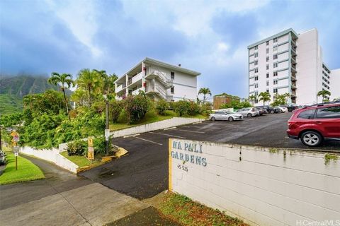 Cozy, Convenient, Upgraded. Welcome to Na Pali Gardens, your perfect retreat on the Windward side! This charming two-bedroom, one bathroom condominium offers a unique upgraded kitchen with an open-concept floor plan, ideal for entertaining or relaxin...