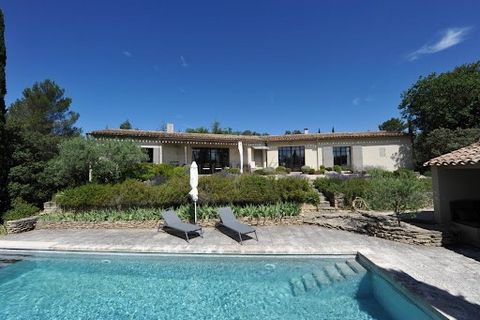 Approximately one kilometer from the village of Cabrières d'Avignon, this pretty 80's villa, entirely renovated in 2017, is located in a residential area away from any visual or noise nuisance. Access via a small lane leads to the single-storey, sout...