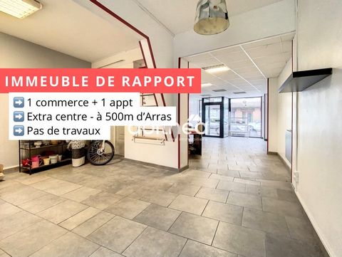 INVESTMENT BUILDING IN SAINT NICOLAS 2 lots + garden: Local of 57 m2 + apartment of 90 m2 At the Porte d'Arras, in Saint Nicolas come and discover this bright commercial premises of 57 m2 with garden and especially the possibility of parking easily n...