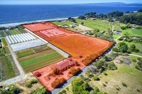 Rare opportunity. Stroll along the 345 feet of ocean frontage and beach at the property line. An impressive 10 acre legacy estate size property which could be almost anything you hope it to be. There are many options available for Commercial Ag (CA) ...