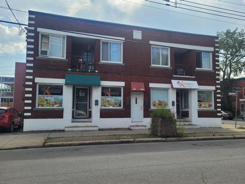 Semi-commercial property composed of 2 residential 4 1/2 on the second floor and 2 commercial units on the ground floor, all rented. Well maintained and boasting many upgrades, this property offers an amazing potential for optimization. It has 4 park...
