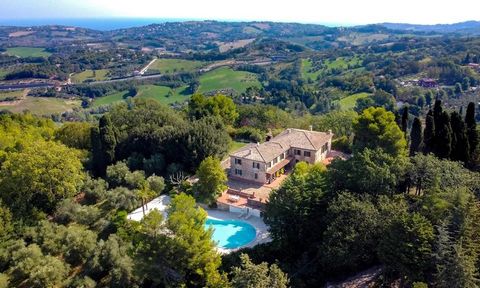 This beautiful 19th century villa is situated on the hills behind Pesaro, with a stunning view over the Adriatic Sea and the Marche rolling hills. Offering approximately 700 sq.m. over 3.2 hectares of land, the property also features a 160 sq.m. pano...