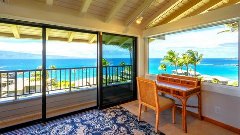 Whale watchers delight!!! This Kapalua Bay Villa 2 Bedroom 3 Bath Bridge level unit boasts incredible ocean views. Short walk to world class beaches, fine dining, and all the amenities of the Kapalua resort, Newly remodeled in 2022, this is a must se...