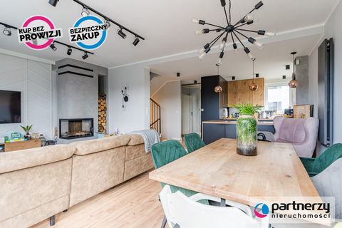 IDEAL HOUSE FOR A FAMILY WITH CHILDREN, IN A QUIET AND PEACEFUL AREA. BUILDING: For sale is a house from 2018, located in a terraced house in Rumia at Partyzantów Street. The usable area is 145.2 m2. The house is located in the estate, in the first l...