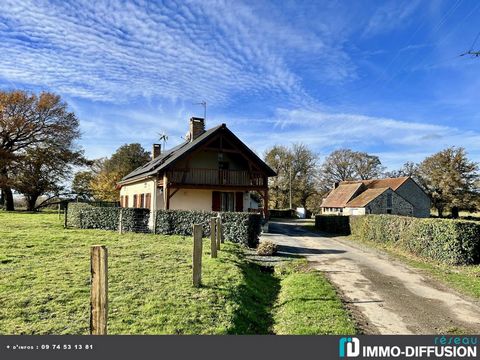 Fiche N°Id-LGB156227 : Nouzerines, Detached house - open countryside of about 120 m2 including 5 room(s) including 3 bedroom(s) + Land of 5685 m2 - View: Countryside - Stone construction - Ancillary equipment: terrace - balcony - garage - double glaz...