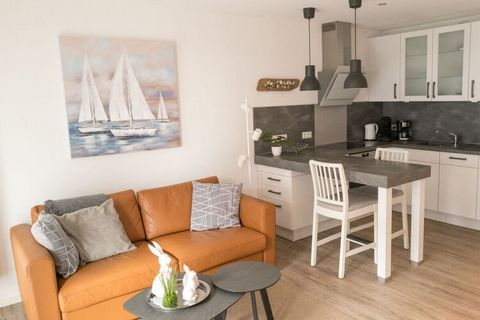 Nowoczesny apartament wakacyjny dla 2 osób z tarasem śniadaniowym - w bezpośrednim sąsiedztwie południowej plaży i rezerwatu przyrody Greune Stee.
