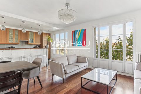 Prince Marmottan district, in a building from the 50s, on the 7th floor with elevator, 62.93 m² Carrez apartment composed of a small entrance, a fitted and equipped kitchen open to the living room, 2 bedrooms in a quiet courtyard, a bathroom and a se...