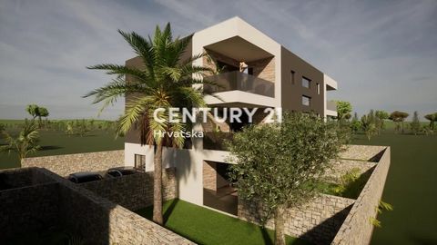 PRIVLAKA, SABUNIKE (ZADAR SURROUNDINGS) NEW BUILDING - TWO-ROOM APARTMENT WITH GARDEN ON THE GROUND FLOOR   An apartment for sale under construction, which will be completed in May 2024. The apartment is located on the ground floor with a garden, onl...