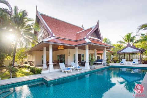 Bali-Thai contemporary-style residence that offers a perfect blend of modern comfort and traditional aesthetics. Situated on a generous 600 sqm land plot, this villa features 180 sqm of indoor living space along with an additional 40 sqm pavilion. Su...