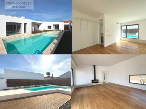 Ausgezeichnete einstöckige Villa mit 3 Schlafzimmern in Serra da Azóia, Sesimbra, neu, mit hochwertiger Konstruktion und Oberflächen, mit Garten, beheiztem Pool und Parkplatz für 2 Autos, in der Nähe der Strände (Praia da Foz, Praia das Bicas, Meco, ...