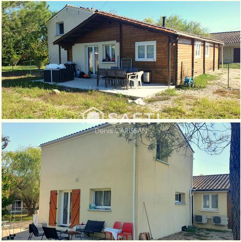 Maison T3 + Chalet bois T3 sur terrain de 1750 M²