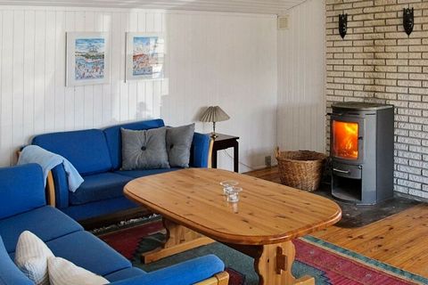 Holiday cottage approx. 100 m from a beach with jetty and a playground with swings, see-saw and slide and a small, private beach for the tenants only. 2 good terraces of which one is covered. You can fish directly from the beach and in a stream close...