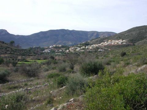 Large plot with an area of 10195m2 with panoramic mountain views. Located in Alcalali, Costa Blanca. For more information contact Montesinos Falcon Real Estate