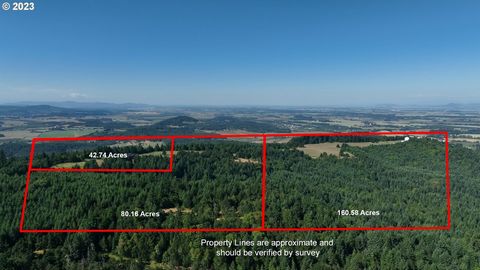 Gorgeous 80 acre parcel overlooking the heart of the Willamette Valley! Fantastic million dollar views, this property is located approximately 21 miles from Eugene Airport and 21 miles from the heart of Corvallis. Build your dream home with breath ta...