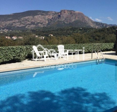 For sell, a 2160 meters square property, at the beginning of the little city of AFA (south of Corsica, next to Ajaccio) It is perfect if you want to invest for living and / or renting, as it is made of 4 apartments: - the first one has 4 rooms, a kit...