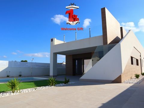 THIS PROPERTY INCLUDES A 1% WELCOME ESTATES GIFT! WELCOME Newly built villas with 3 bedrooms and 2 bathrooms. The villas are 5 minutes from Aspe, built to the highest standard with modern design, lots of natural light coming into the property from th...