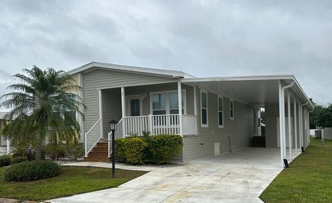 Like new home ready for quick occupancy, owner has relocated. Clean and ready to make this your home. All appliances and window treatments included. Two covered porches. Situated within the gated 55 plus community of Countryside at Vero Beach manufac...