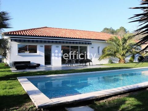 40460 - SANGUINET - BEAUTIFUL QUIET & BRIGHT HOUSE, IN PERFECT CONDITION - HEATED SWIMMING POOL - 3 BEDROOMS - GARAGE Efficity, the agency that estimates your property online, and Guénaëlle Guégan offer you this 160 m² house built in 2018, under manu...