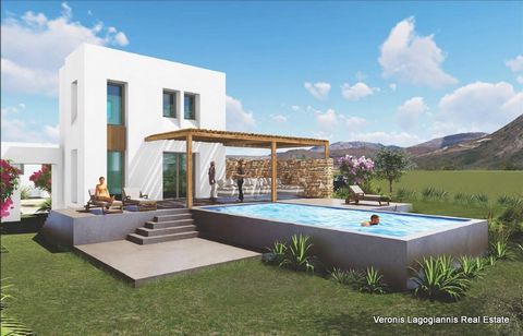 Orkos Naxos, Villas with private pool and garden are available for sale. Inside each villa consists of 3 bedrooms, 2 bathrooms, a kitchen and a living room. Outside, each villa has a swimming pool, a garden, a balcony, a covered veranda and 2 private...