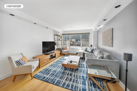 Welcome to apartment 9G at 420 East 72 nd Street, a highly desirable full-service co-op on the Upper East Side. This sun-splashed one-bedroom, one-bathroom home features an expansive layout and high-end renovations throughout. Upon entering, you're g...