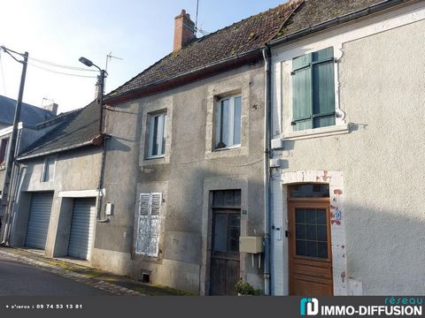 Fiche N°Id-LGB169886 : Gouzon, secteur Centre ville - animations - , House of about 64 m2 comprising 4 room(s) including 2 bedroom(s) + Courtyard of 84 m2 - View : City - Construction Stones - Ancillary equipment : courtyard - double glazing - cellar...