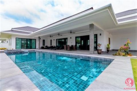 Luxury pool villa, located in Hua Hin less than a km away from Palm Hills Golf Course. Great quality home, built by an award-winning property developer. FEATURES: - 3 bedrooms (2 en-suite bedrooms) - 3 bathrooms (including en-suites) - Open plan livi...