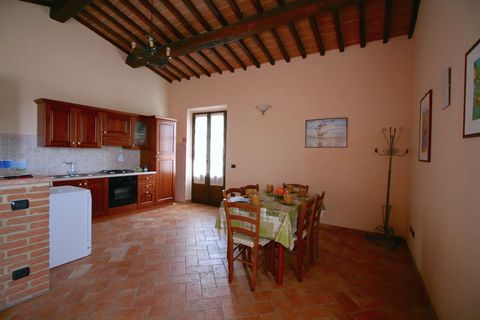 Located in Asciano, this luxurious farmhouse features 3 bedrooms for 6 people. Suitable for a group of friends or families, guests can take a refreshing dip in the swimming pool and access free WiFi here. You can visit the town center, 3.5 km away, w...