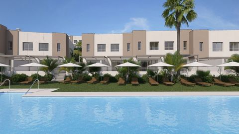 New and Exclusive SW facing golf townhouses overlooking the golf with some sea views This project is located in Estepona which is in the heart of Costa del Sol near to facilities Modern townhouses with 3 bedrooms 2 bathrooms and guest WC with 222 m2 ...