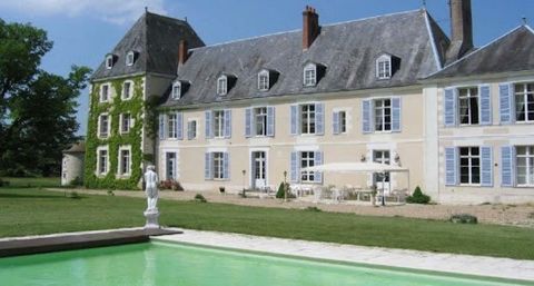 Touraine-Berry boundary, vast property with a very large reception capacity. On a 30 hectare park, a 19th century castle and its outbuildings designed for the reception of groups and the organization of 