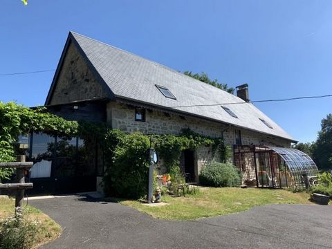 Situated in the most stunning location within the commune of Saint-Victour, with no immediate neighbour is this truly exquisite 5 bedroom stone longere house.  Set within grounds of 23 680m2 you will find a superb 1 bedroom gite, various outbuildings...