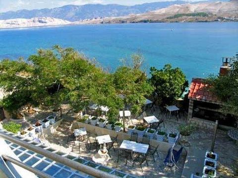 Spacious hotel on Pag peninsula on the 1st line to the sea by the beach! Total surface is 1483 sq.m. There are two buildings with 12 and 6 accomodation units. Eighteen accomodation units in total. The hotel consists of a basement, ground floor and th...