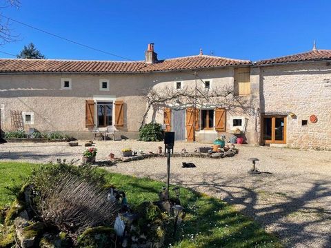 Situated in a small hamlet close to the market town of Sauze Vaussais, this impeccably presented stone house, designed and renovated by an architect using quality materials and local artisans for the works. Light and airy throughout with careful atte...