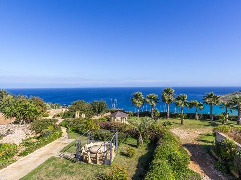 A fantastic fully detached villa perched on a cliff overlooking enchanting Ramla bay the country side and the Mediterranean sea. It is set on 4000sqm of land has five bedrooms all with en suite bathrooms kitchen living room dining room office library...