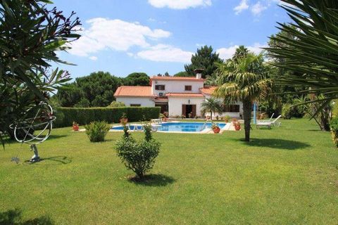 Magnificent villa, located in Palmela in the area of Miraventos, with complete privacy, a swimming pool and lovely views. It has hand painted tile panels which are replicas of the tiles of the Castelo de São Filipe which date back to the 17th century...