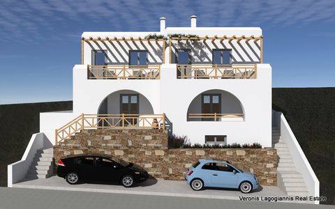 Glinado Naxos, 2 houses of 107 m2 each, with a basement and a loft are available for sale. Each house consists of: 2 bedrooms, 2 bathrooms, a kitchen, a living room with a fireplace and a storage room. Outside, each house has 2 verandas, a garden and...