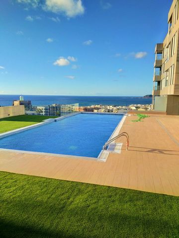 Great two bedroom flat with a terrace overlooking the sea, swimming pool and garage. Very good location. New two bedroom flat very close to the AAK and to LA shopping centre. Fully equipped with furniture and wifi connection. ready to live. The flat ...
