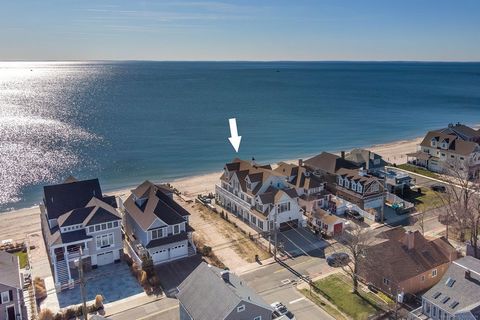 Just in time for summer! Fabulous waterfront six-bedroom home on Wildemere Beach offers the ultimate in coastal living. With expansive stone terraces and two upper floor decks overlooking the Sound, Charles Island and direct beach access, this turn-k...