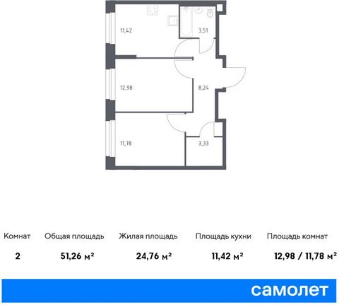 Продается 2-комн. квартира с отделкой. Квартира расположена на 14 этаже 16 этажного монолитного дома (Корпус 13, Секция 5) в ЖК «Эко Бунино» от группы «Самолет». В стоимость квартиры включены опции: чистовая отделка. «Эко Бунино» - это современный жи...