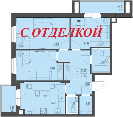 Квартира с отделкой под ключ. Дом сдан. Подходит под ипотеку, в том числе семейную, военную. Все виды жилищных сертификатов, материнский капитал. Заключаем договоры купли-продажи. • металлопластиковые окна; • полы из ламината 32 класса в жилых комнат...