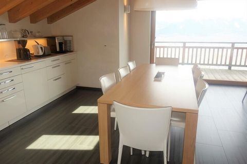 Welcome to Ski Paradise, a luxurious 5-star apartment in Veysonnaz, Switzerland, perfect for families. This spacious 150 m² retreat accommodates up to 8 guests and boasts stunning views of the Rhone Valley from your private balcony. The bright and ai...