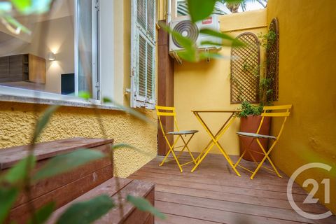 NICE MUSICIENS - 1 bedroom apartment of 28 sqm completely renovated and air conditioning. This new apartment located on the ground floor of a small recently renovated condominium consists of an entrance, a living room with fitted and equipped kitchen...