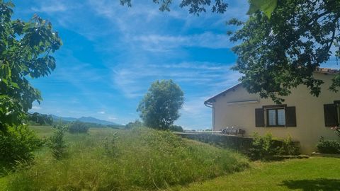 Belle propriété avec une vue imprenable sur les montagnes, en bordure d'une petite ville dynamique avec tous les commerces de proximité. Environ 8500m2 du terrain, à définir.\n\nSituée au pied des Pyrénées, à seulement 15 minutes de la charmante vill...