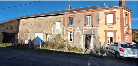 I invite you to discover this village house located in a quiet street in Bussière Dunoise, less than 10 minutes' walk from the main square, 20 minutes (by car) from Guéret and 1 hour from Limoges and Montluçon. This semi-detached house comprises a gr...