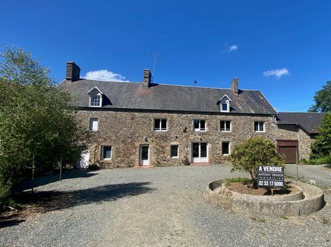 Antony Vesque Immobilier offers for sale this charming property of character in stone, ideally located between Coutances and the sea. The house retains all the charm of the old with vaults, stones, beams and fireplace. It has a bright living room wit...