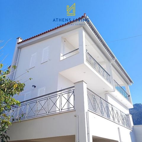 Timeless 310 sq m maisonette in Mycenae, Greece, on a 400 sq m plot, blending ancient allure with modern comfort. Features three levels with an independent ground floor and a maisonette, newly built in 2012. Ground Floor: 100 sq m independent floor w...