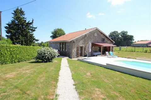 Located in a rural hamlet this pretty stone built property has been recently updated, including wood pellet burner central heating. A lovely in ground pool was added in 2020 and a covered outside eating terrace makes the most of the outside space ove...