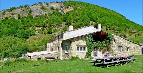 Ref 67796HA: In the heart of a preserved natural area in Drôme Provençale, near Dieulefit, superb restoration for this property built around a 16th century sheepfold Kitchen dining area and pantry, 2 living rooms, 1 office, 4 bedrooms and a dormitory...