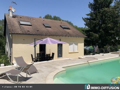 Mandate N°FRP144392 : Hamlet near Ch teauneuf / Cher, sell pavilion on semi-underground basement rehabilitated, comprising on the main level, entrance hall, dining room, living room, fitted and equipped open kitchen, hallway, bedroom, shower room and...