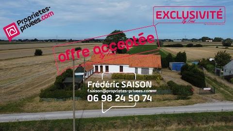 RARE ON THE MARKET!! In EXCLUSIVITY By FRED, I offer you this pretty farmhouse located between Calais and Dunkirk, a stone's throw from the A16 motorway. With a good renovation to bring it up to standard and up to date, this country house will become...